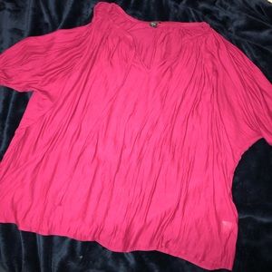 Burgundy Silky Top 3/4 sleeve